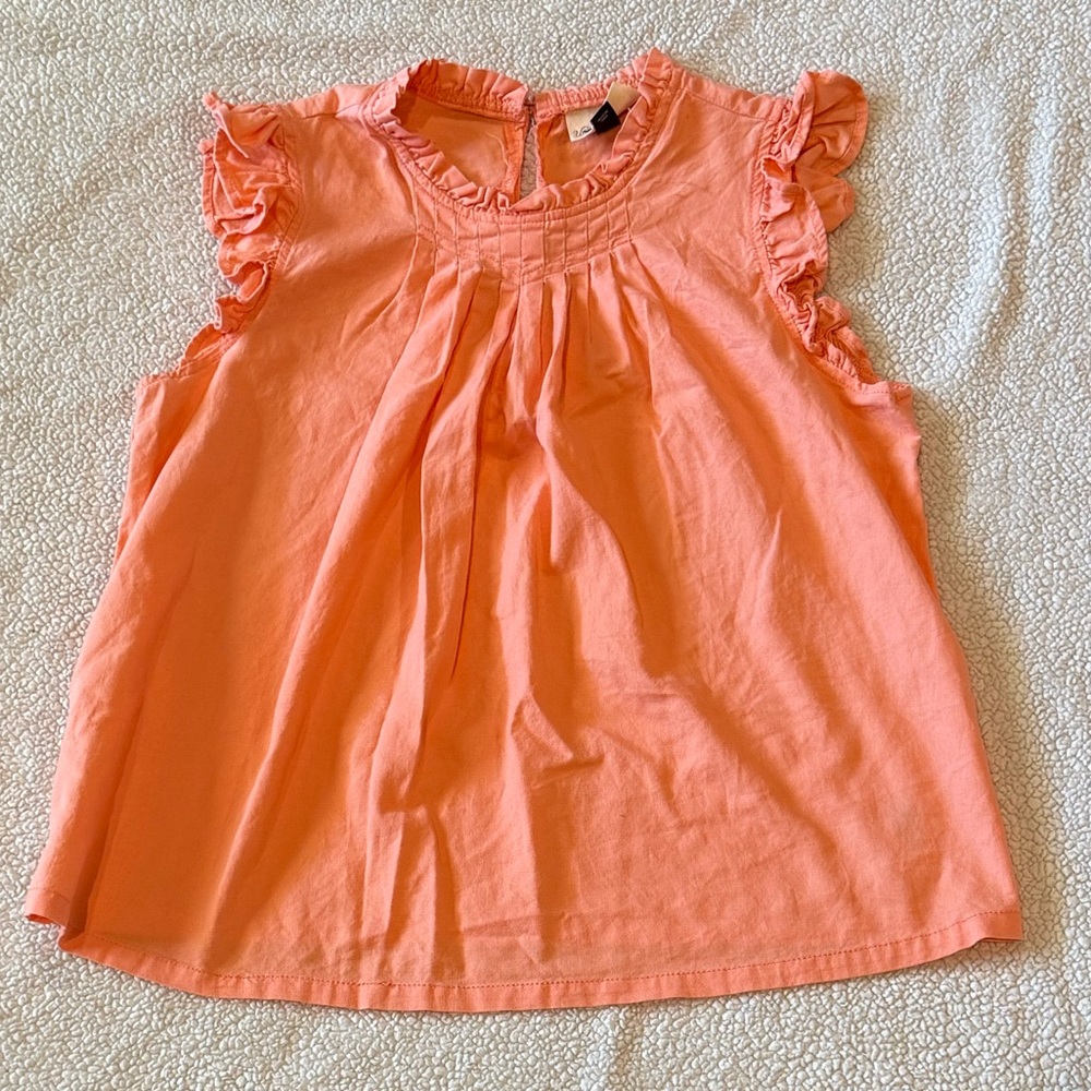 Girls Ruffle Sleeve Top